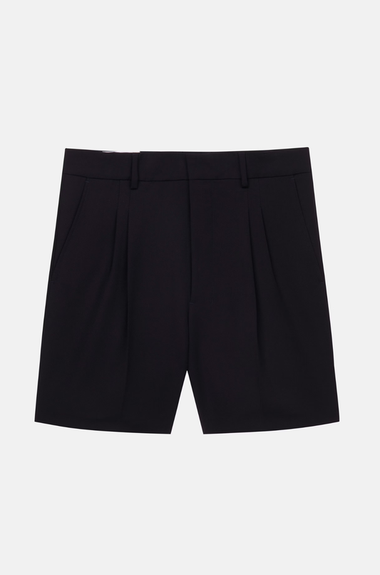 Studio Seidensticker - Pleated Relaxed Fit Shorts Navy