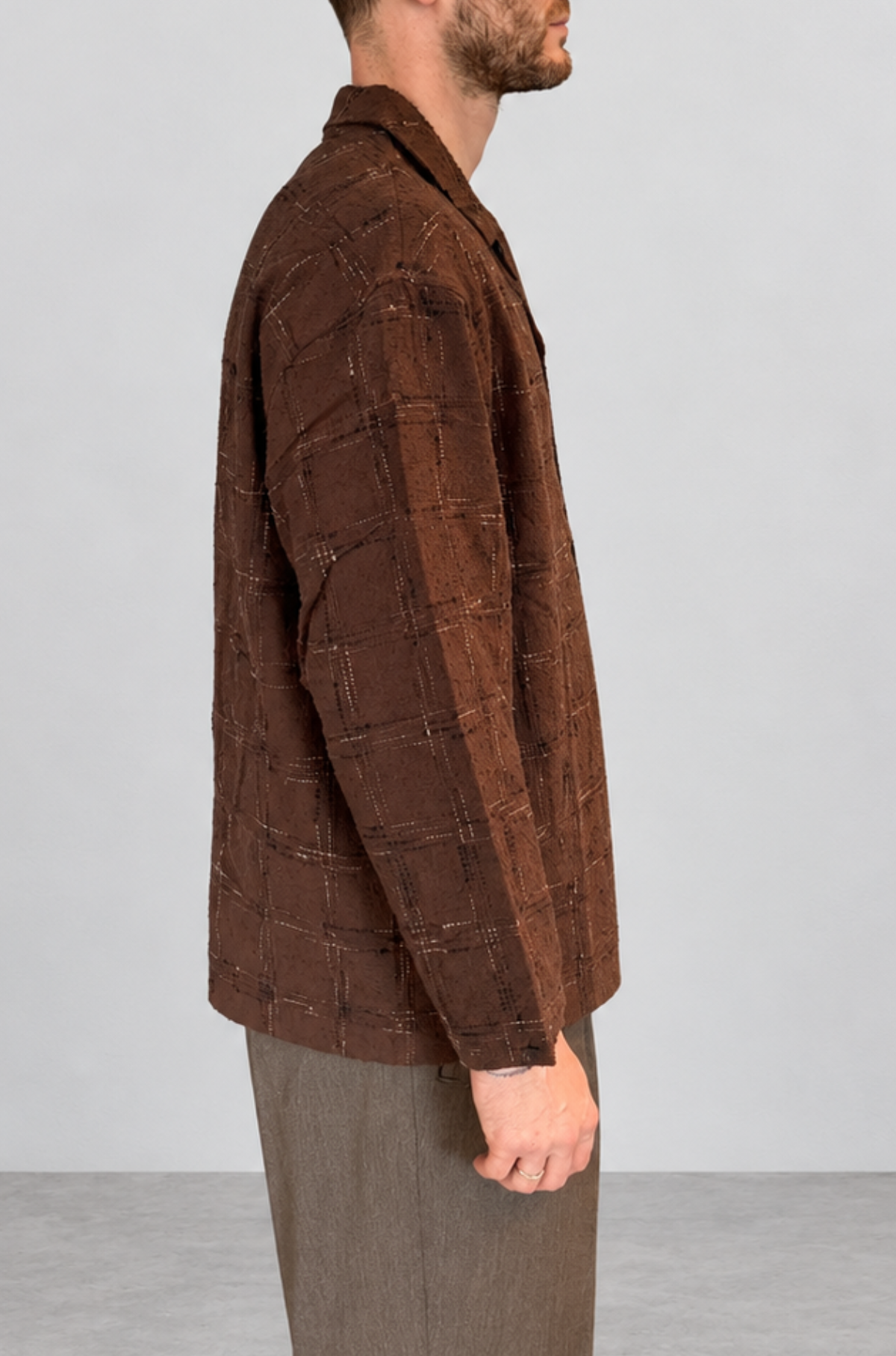 The Qool - Tweed Shirt Brown