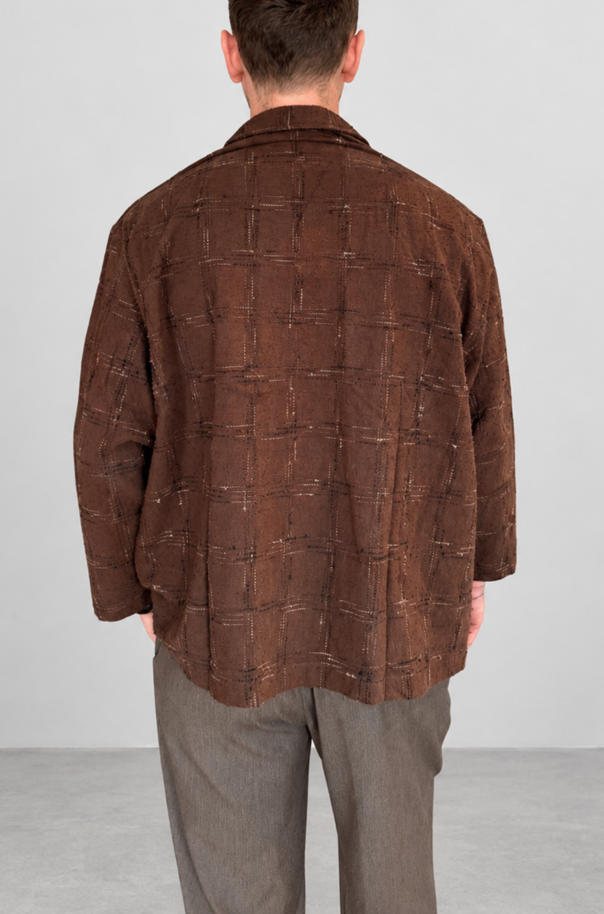 The Qool - Tweed Shirt Brown