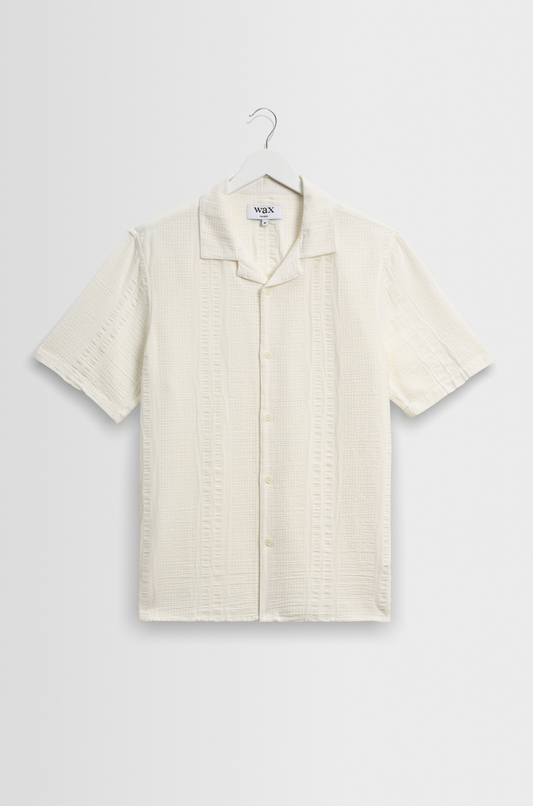 Wax London - Didcot SS Shirt Double Weave Seersucker