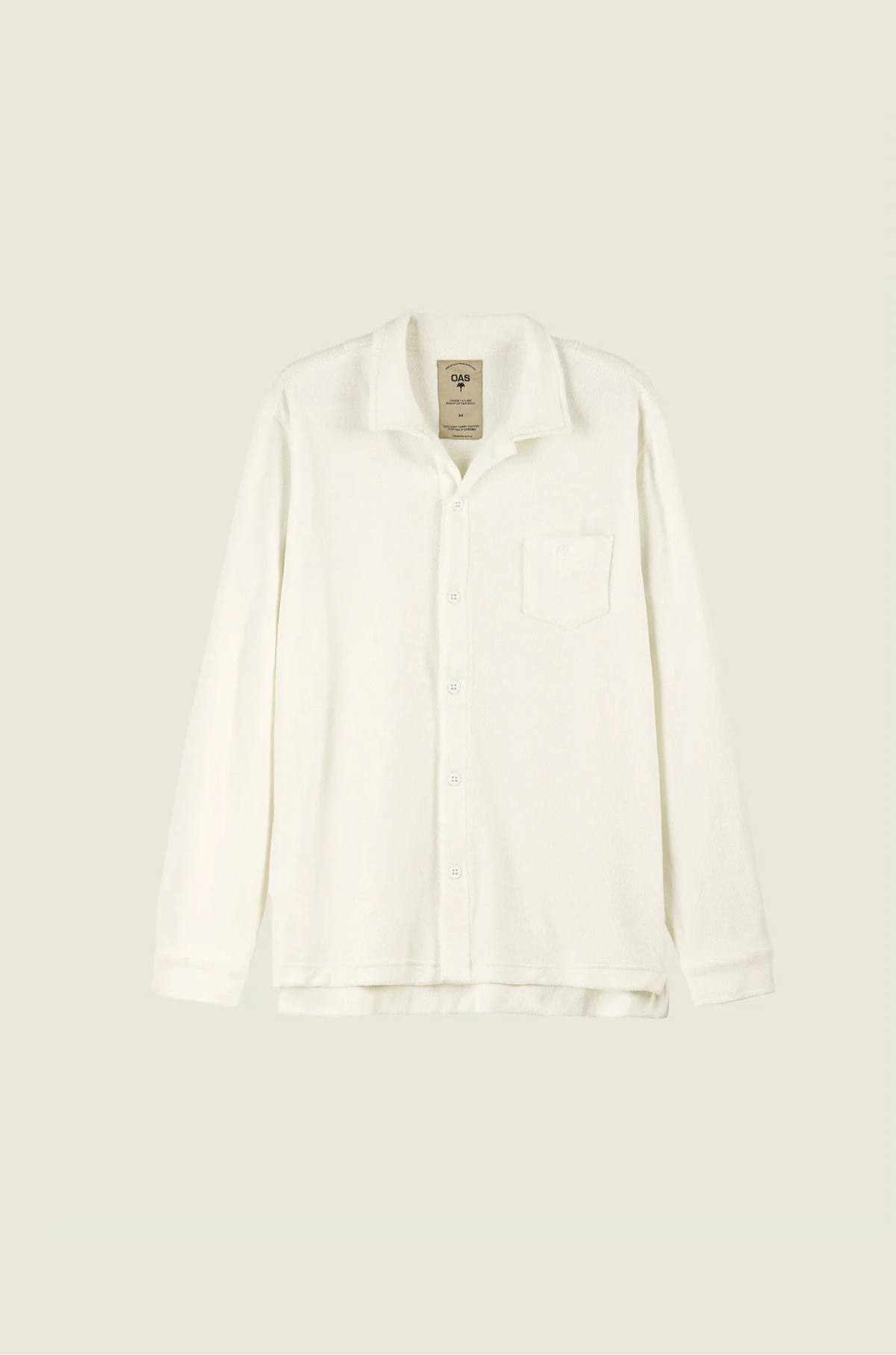 OAS - White Camisa Frottee Shirt